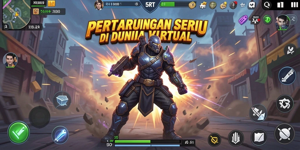 Screenshot dari gameplay 5RT menunjukkan aksi pertarungan yang spektakuler.