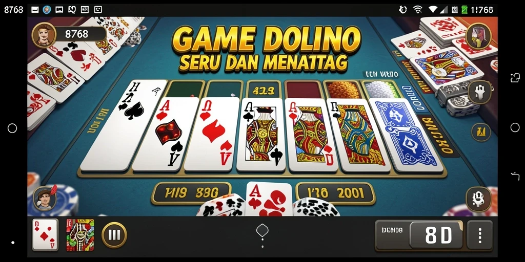 Tampilan gameplay seru di <strong>8768</strong> yang menampilkan keasyikan bermain Domino.