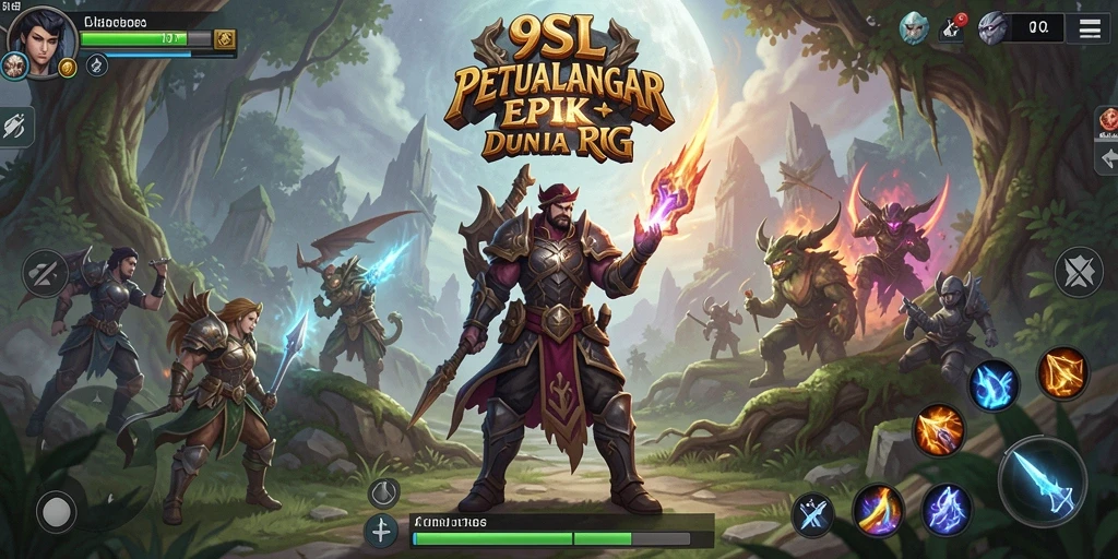 Screenshot dari gameplay 9SL yang menunjukkan aksi seru dalam pertempuran RPG.