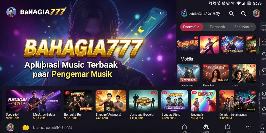 Tampilan seru dari gameplay BAHAGIA777 saat menikmati musik.