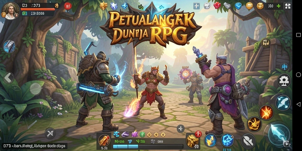 Tampilan grafis menakjubkan dari gameplay D73 yang memukau.