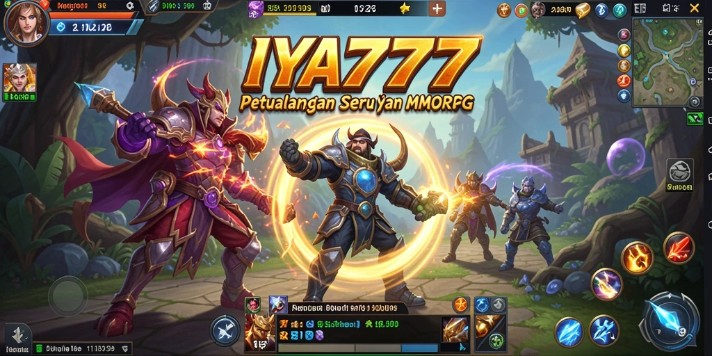 Screenshot gameplay IYA777 menunjukkan aksi seru di dunia MMORPG.
