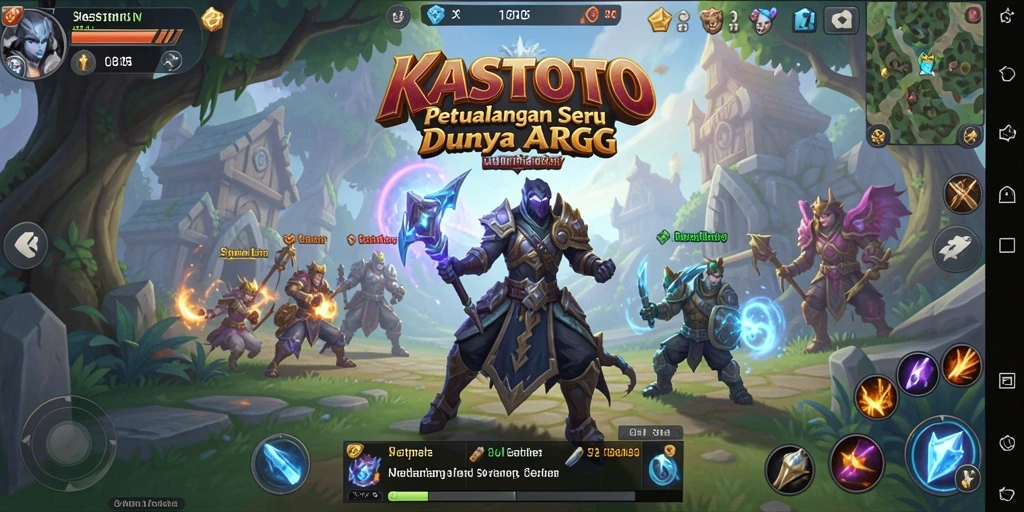 Tampilan gameplay seru dalam KASTOTO dengan pertarungan yang mendebarkan.