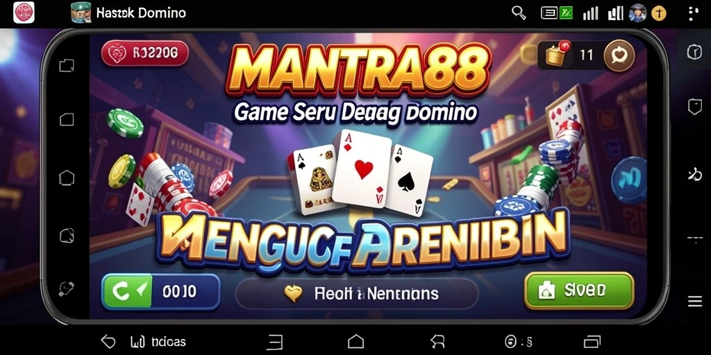 Tampilan gameplay MANTRA88 yang seru dan menghibur dalam permainan Domino.