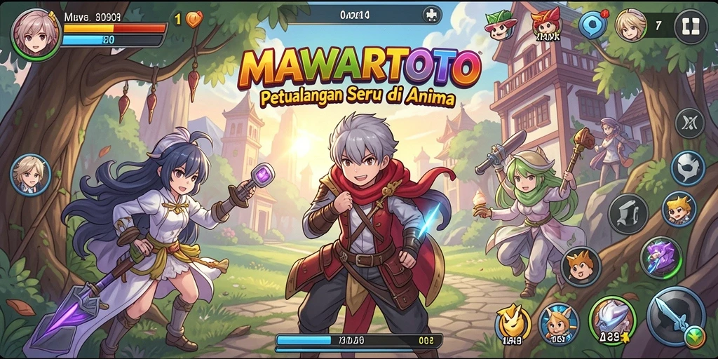 Screenshot Gameplay MAWARTOTO menampilkan aksi seru dalam dunia Anime.