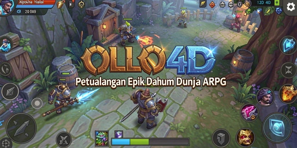 Tampilan gameplay OLLO4D yang seru dalam dunia ARPG.