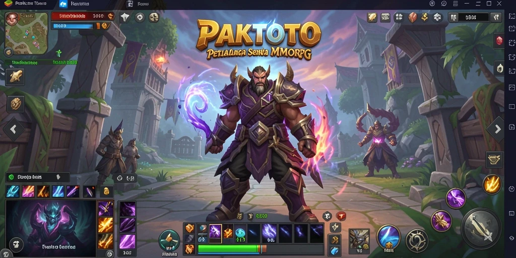 Screenshot gameplay PAKTOTO yang menunjukkan pertarungan epik dan eksplorasi dunia.