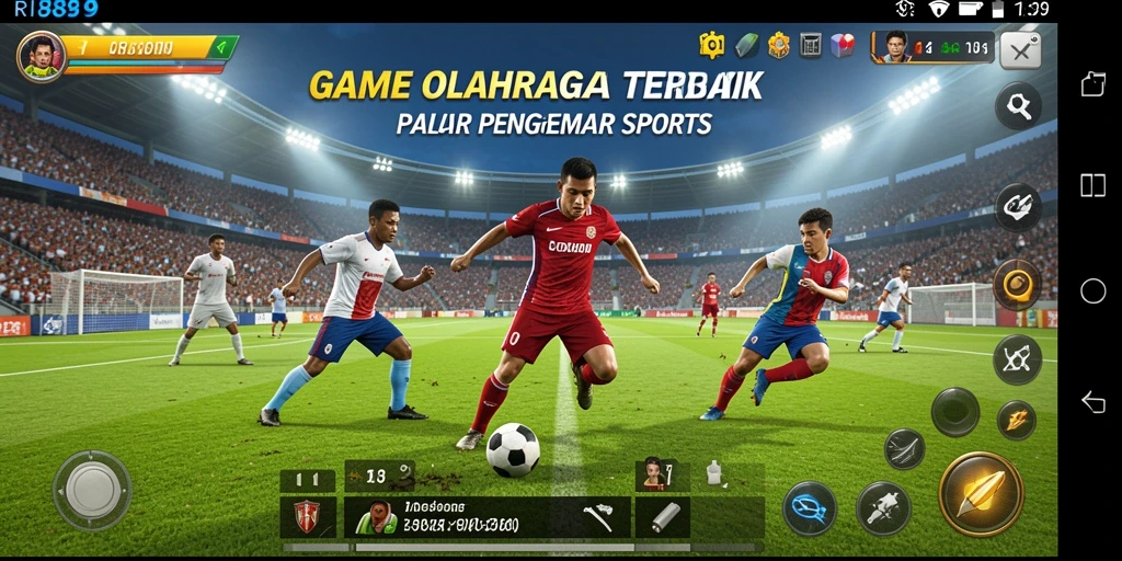Tampilan gameplay seru dalam RI889 yang menggambarkan aksi olahraga yang mendebarkan.