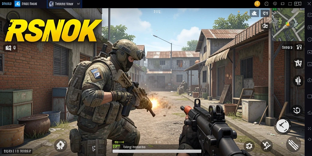 Gameplay mendebarkan dalam pertempuran FPS RSNOK.