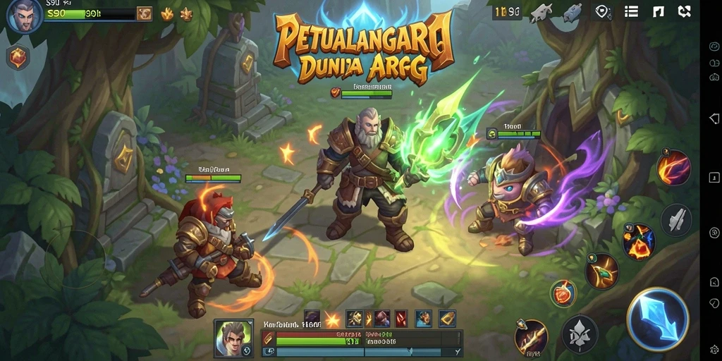 Tampilan gameplay S80 dengan pertarungan mendebarkan di dunia fantasi.