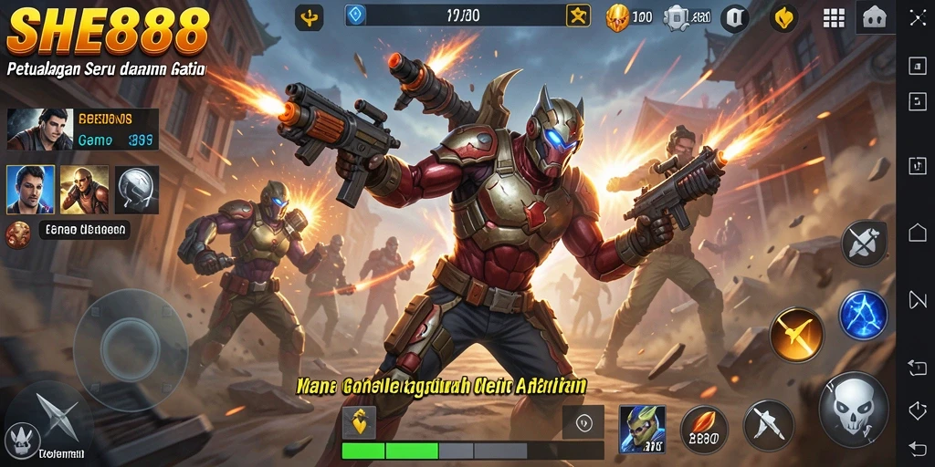 Tangkapan layar gameplay SHE888 menampilkan aksi mendebarkan dan grafis yang memukau.