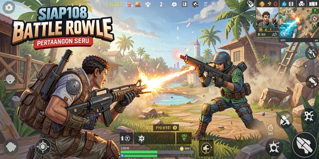 Tampilan gameplay seru di SIAP108 dengan pertempuran langsung.