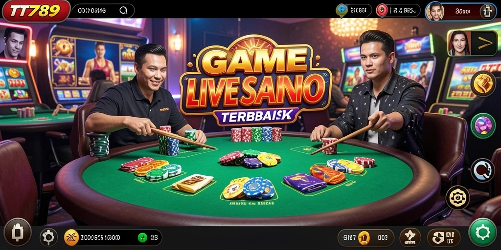 Tampilan menarik dari gameplay Live Casino di TT789.