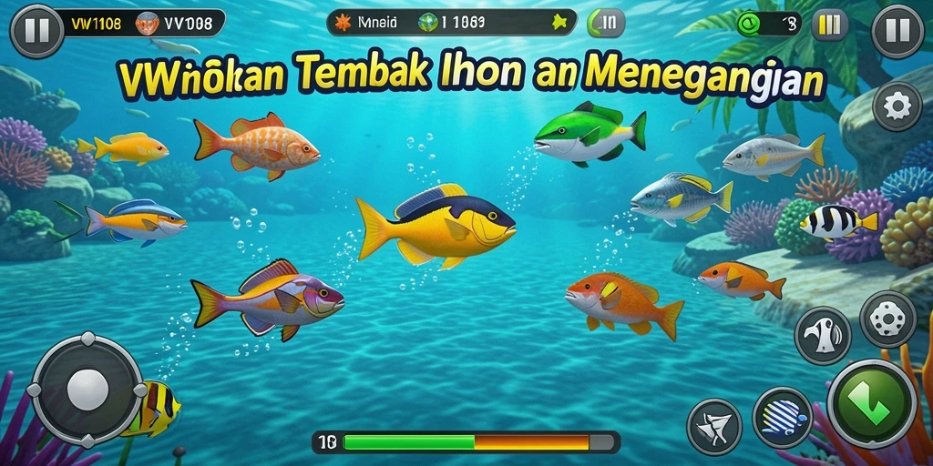 Tampilan menarik dari gameplay Tembak Ikan VW108 yang seru.